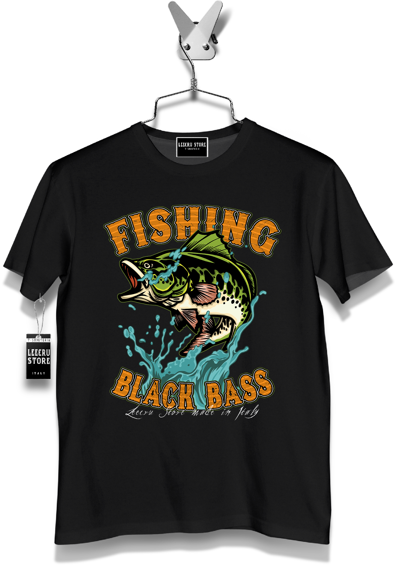 T-Shirt LeecruStore" Fishing Black Bass "000801