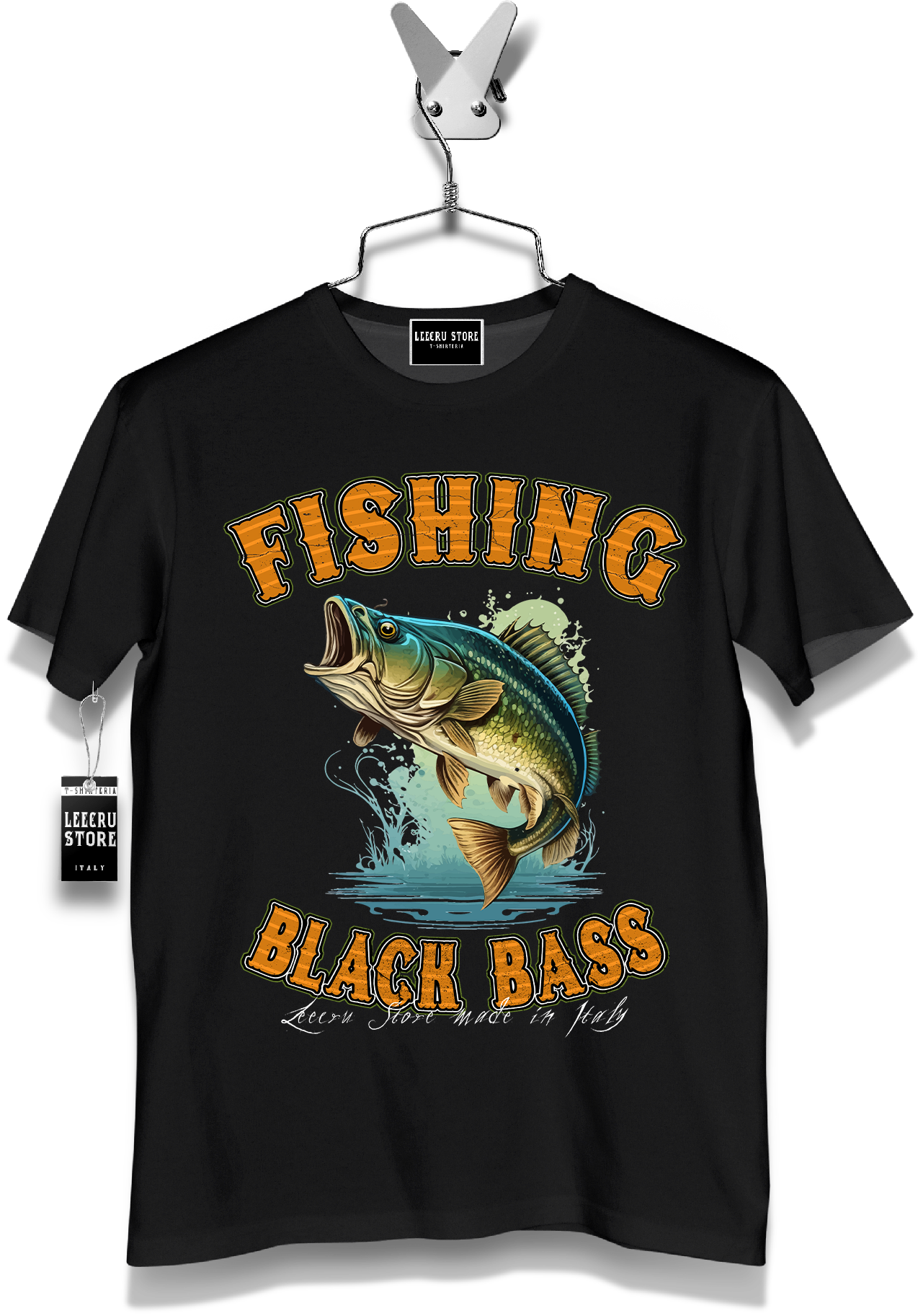 T-Shirt LeecruStore" Fishing Black Bass "000806