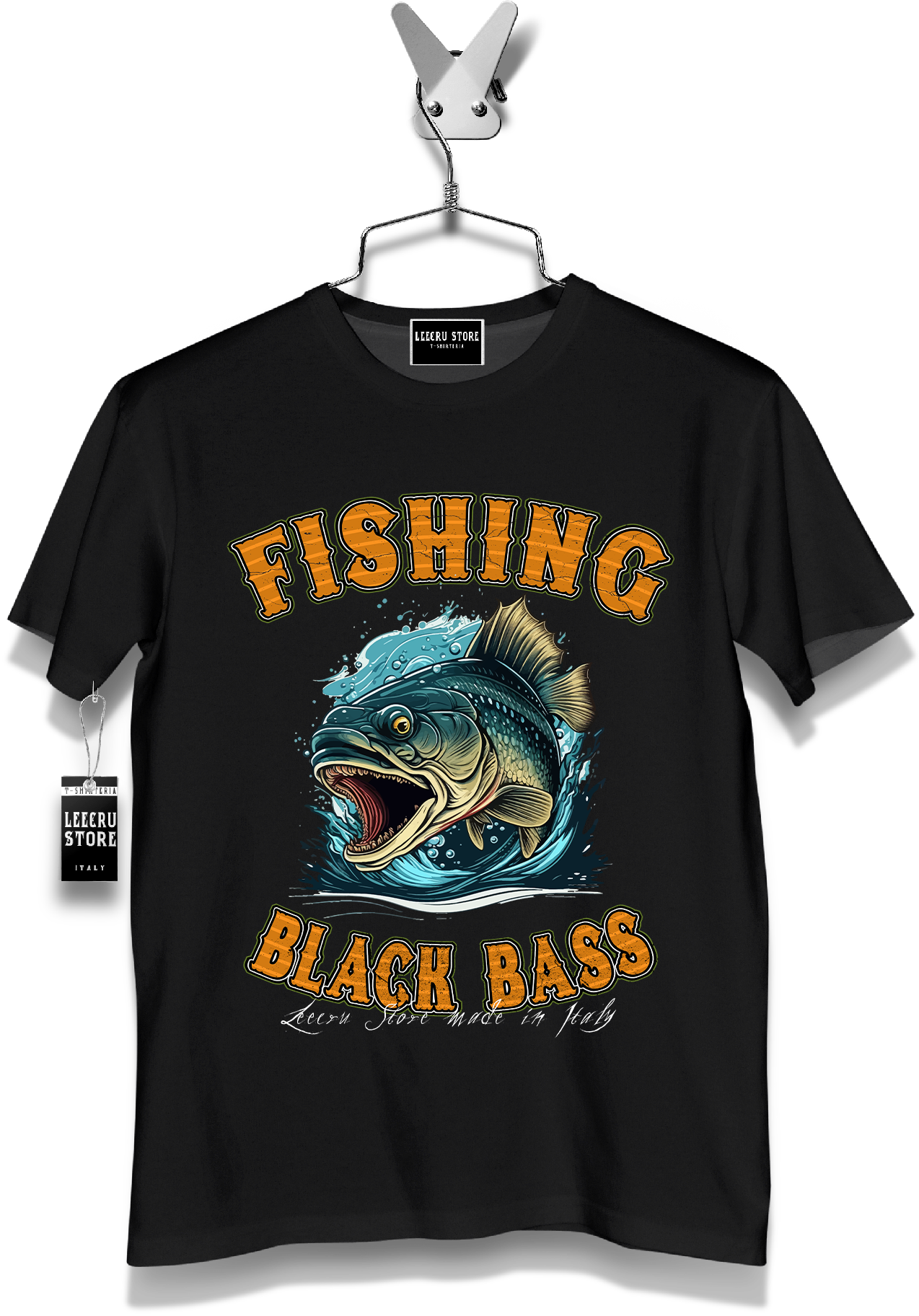 T-Shirt LeecruStore" Fishing Black Bass "000809