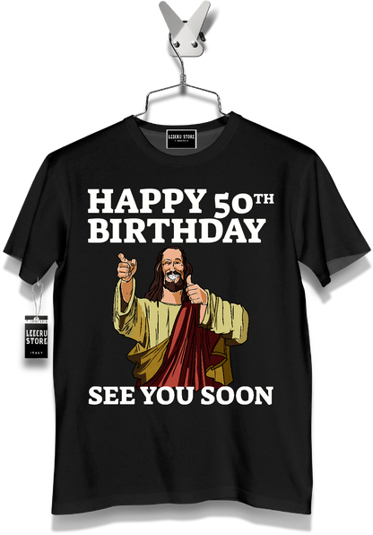 T-Shirt LeecruStore" Happy 50 th Birthday  "