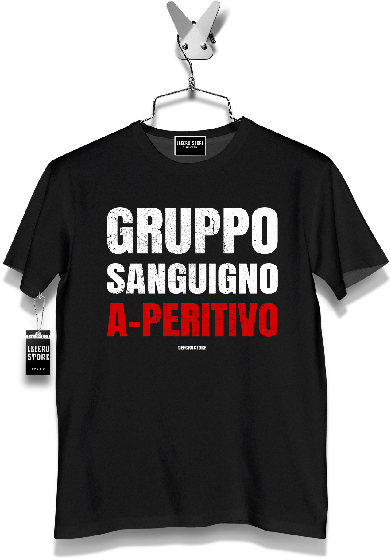 T-Shirt LeecruStore" Gruppo sanguigno a-peritivo"