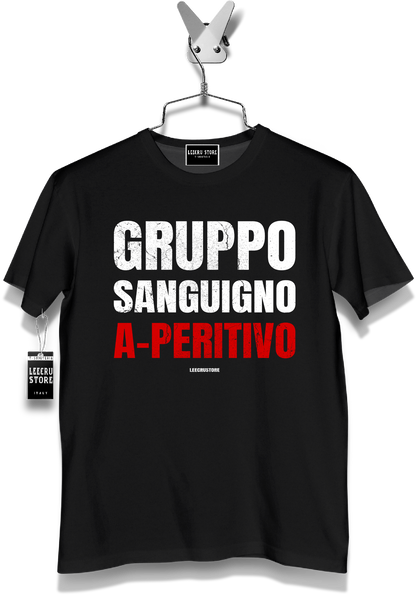 T-Shirt LeecruStore" Gruppo sanguigno a-peritivo"