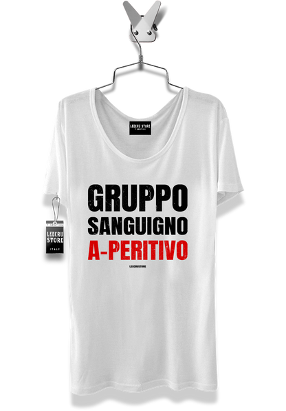 T-Shirt LeecruStore" Gruppo sanguigno a-peritivo"