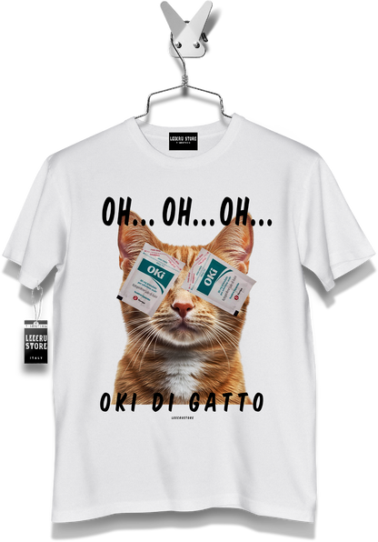 T-Shirt LeecruStore" Oh...oh...oh...Oki di Gatto"