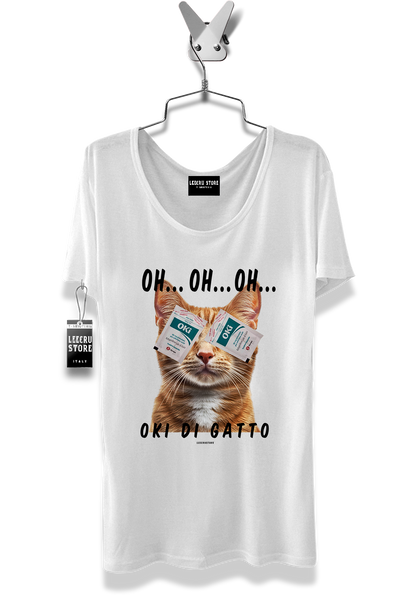 T-Shirt LeecruStore" Oh...oh...oh...Oki di Gatto"