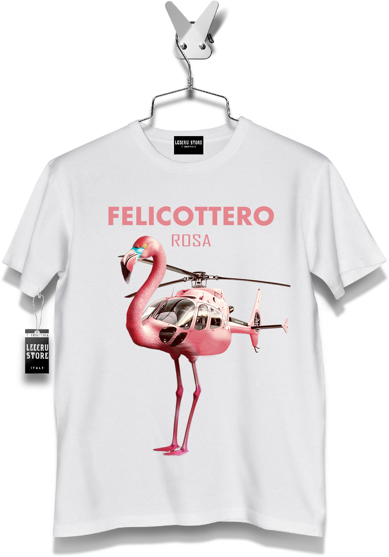 T-Shirt LeecruStore" Felicottero Rosa"