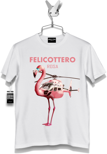 T-Shirt LeecruStore" Felicottero Rosa"
