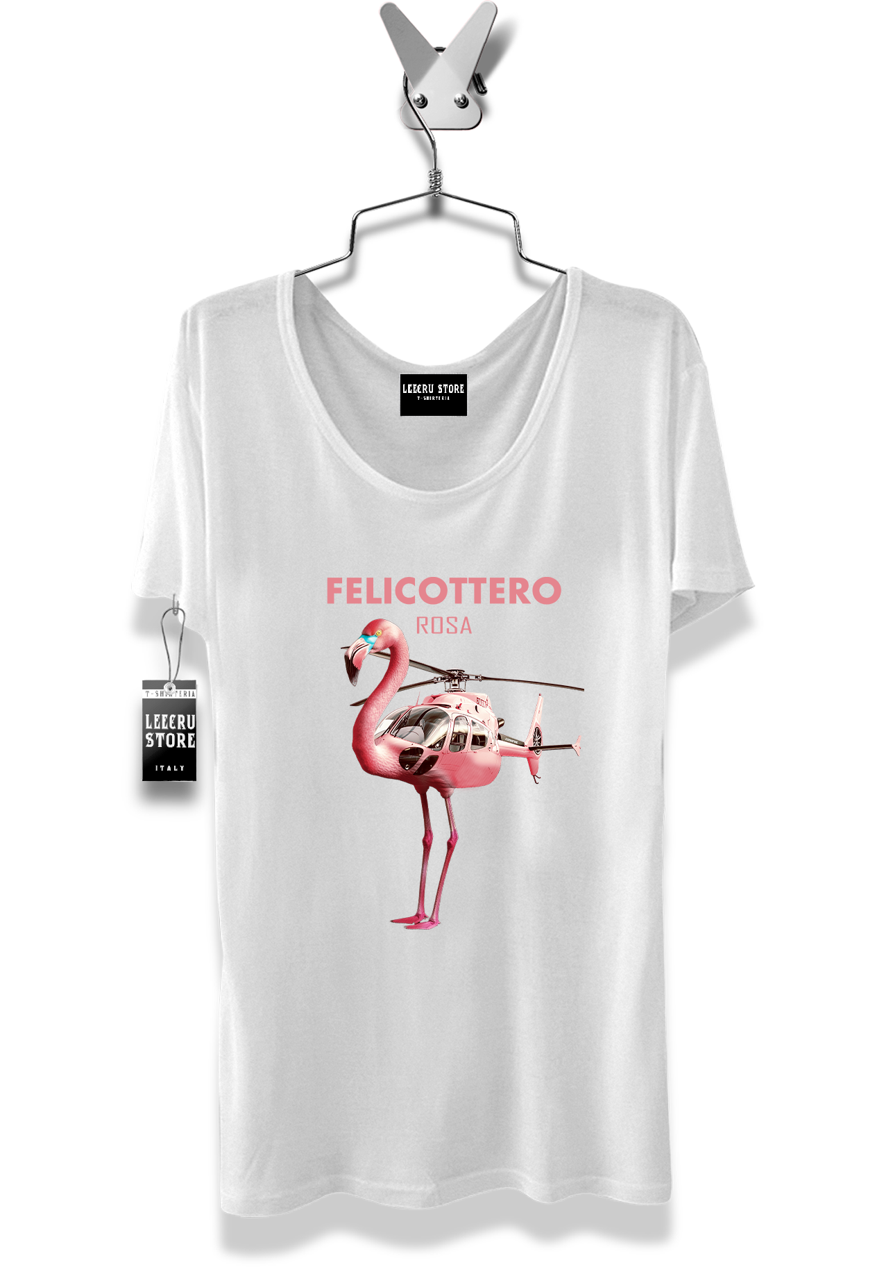 T-Shirt LeecruStore" Felicottero Rosa"