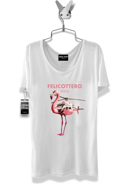 T-Shirt LeecruStore" Felicottero Rosa"