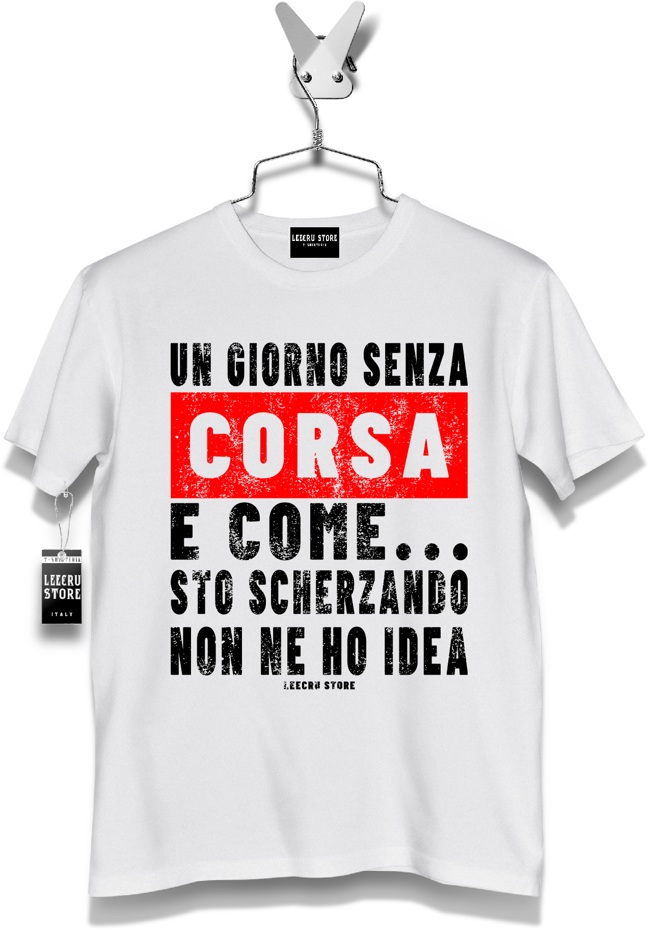 T-Shirt LeecruStore" Un giorno senza Corsa "