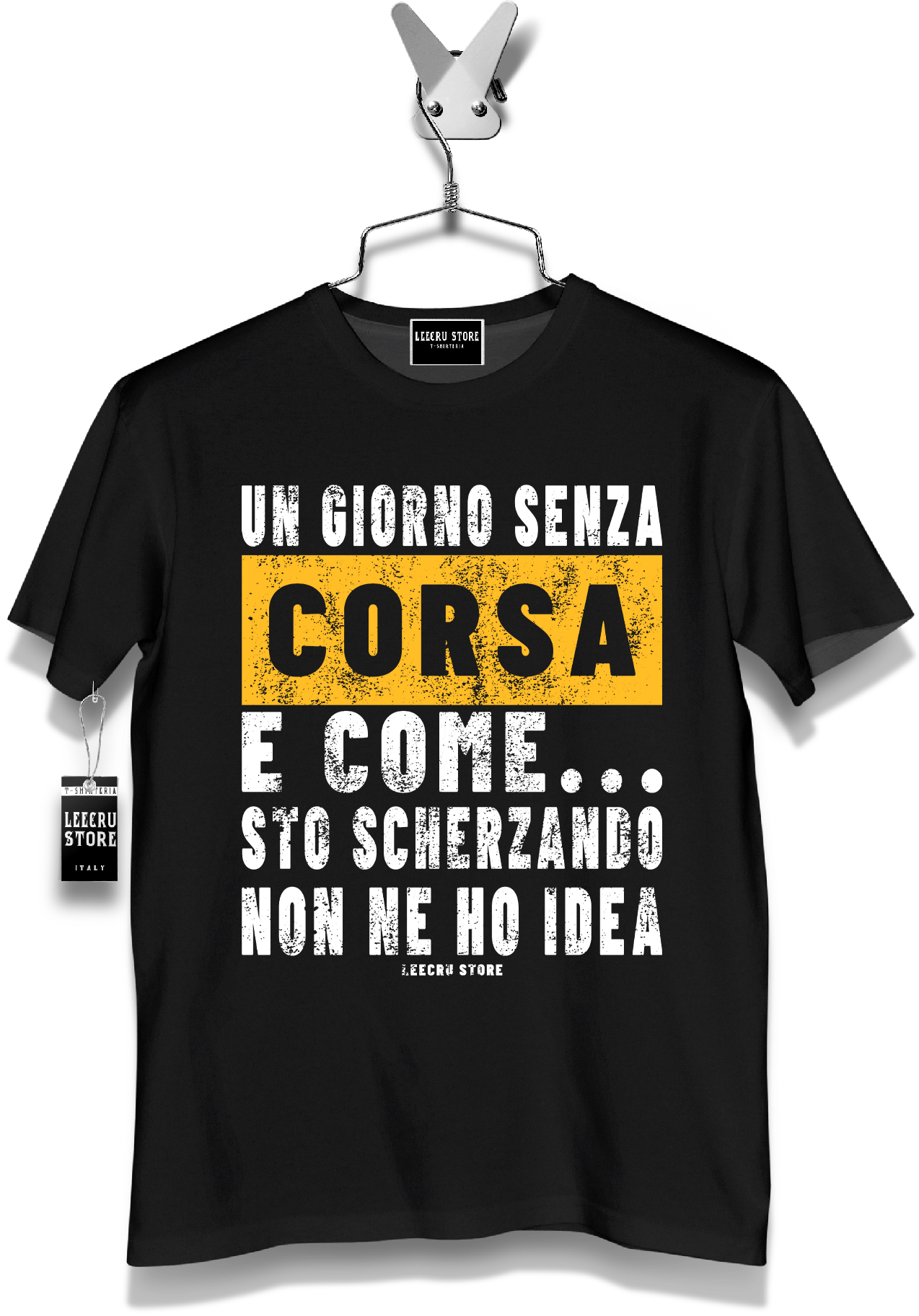 T-Shirt LeecruStore" Un giorno senza Corsa "