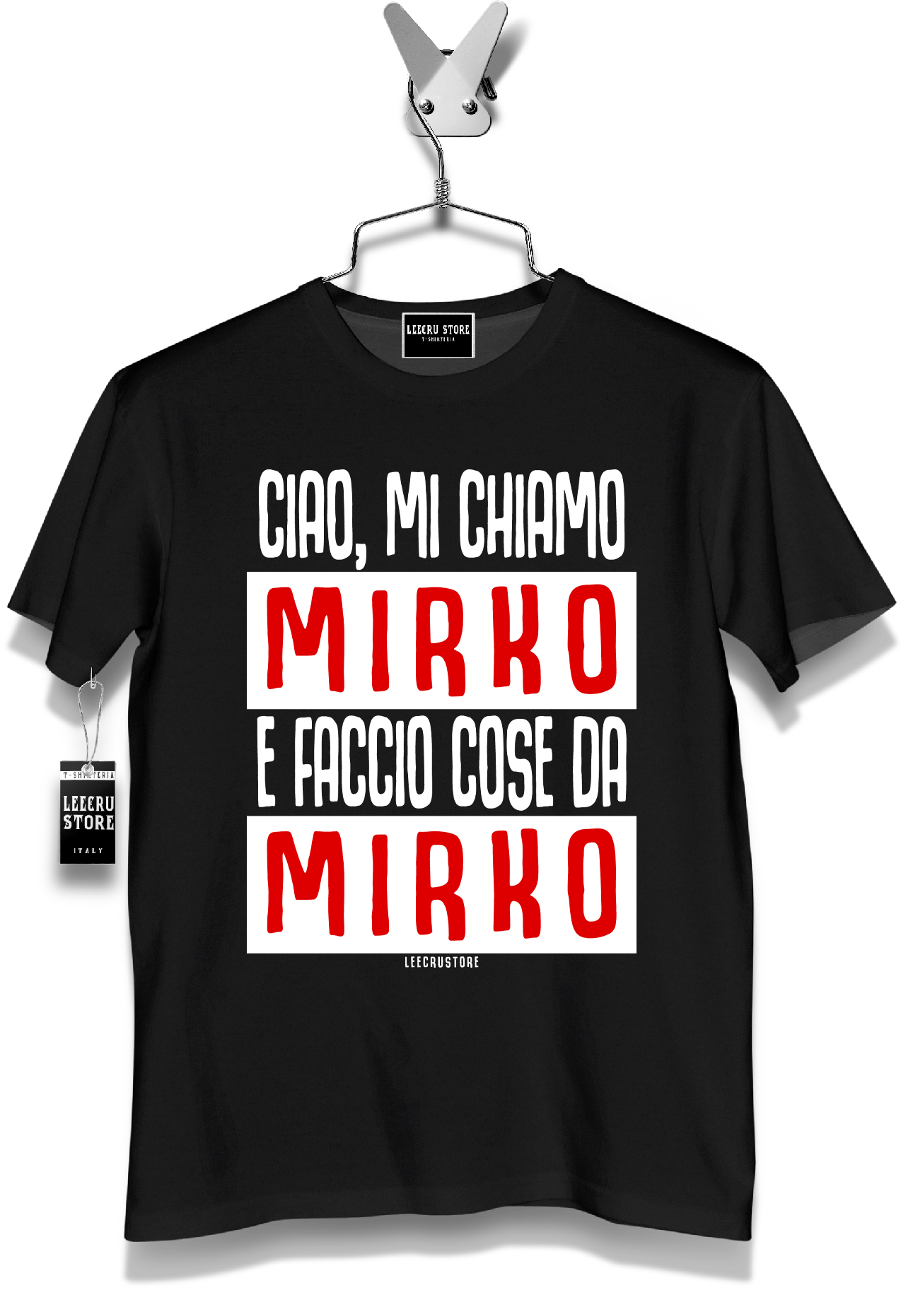 T-Shirt LeecruStore" Ciao, mi chiamo"