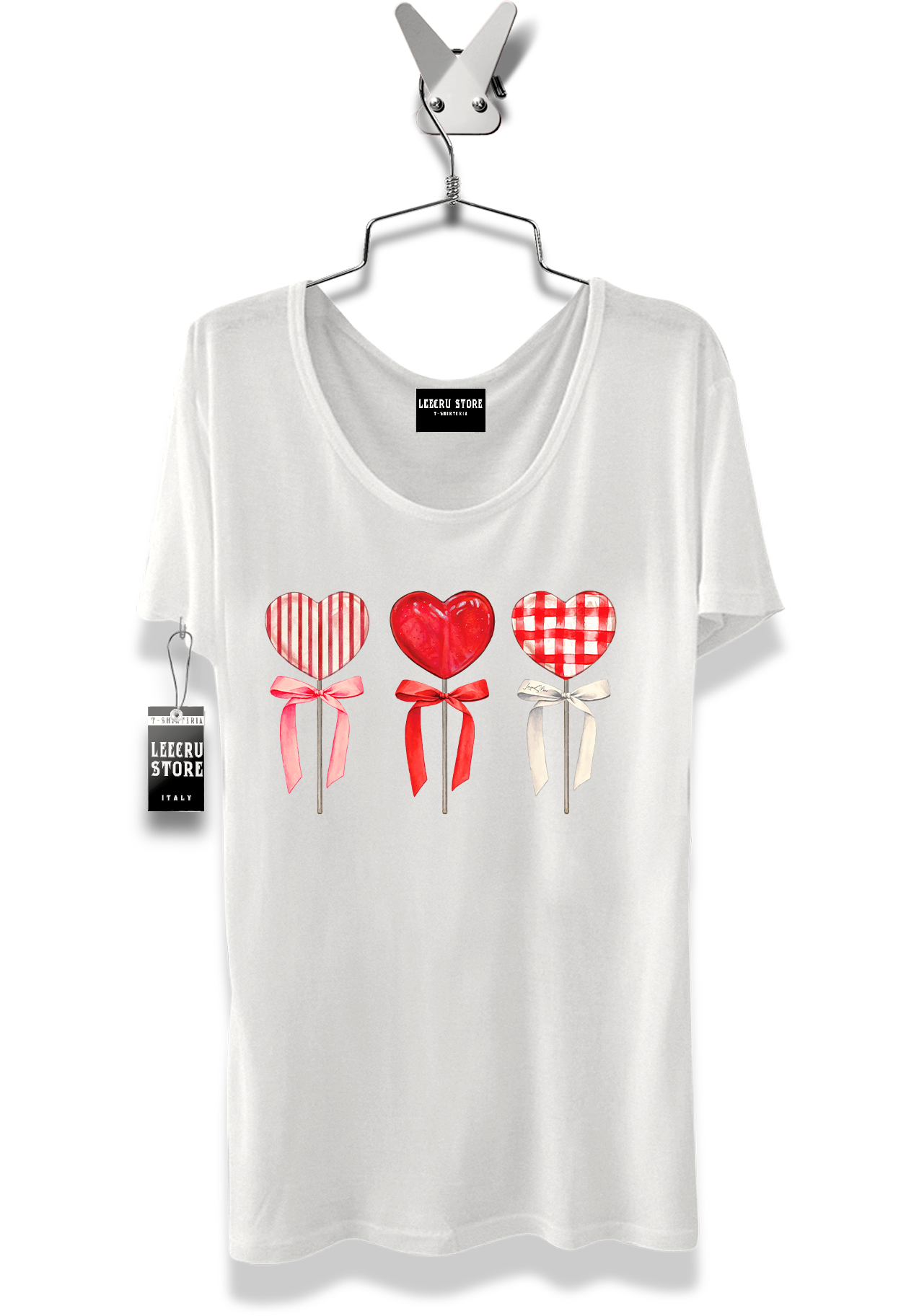 T-Shirt LeecruStore" Cuori dolci  "