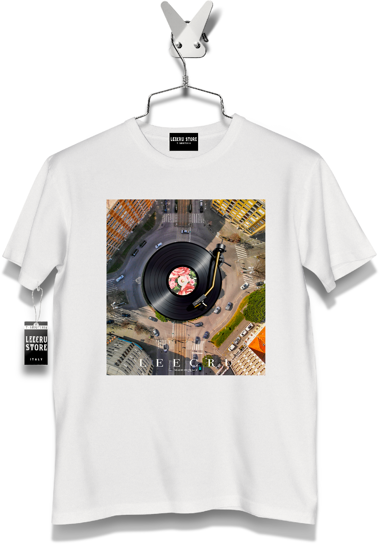 T-Shirt Leecru "Giradischi "