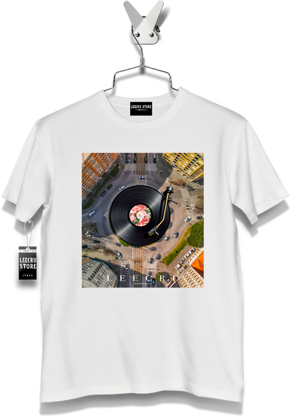 T-Shirt Leecru "Giradischi "