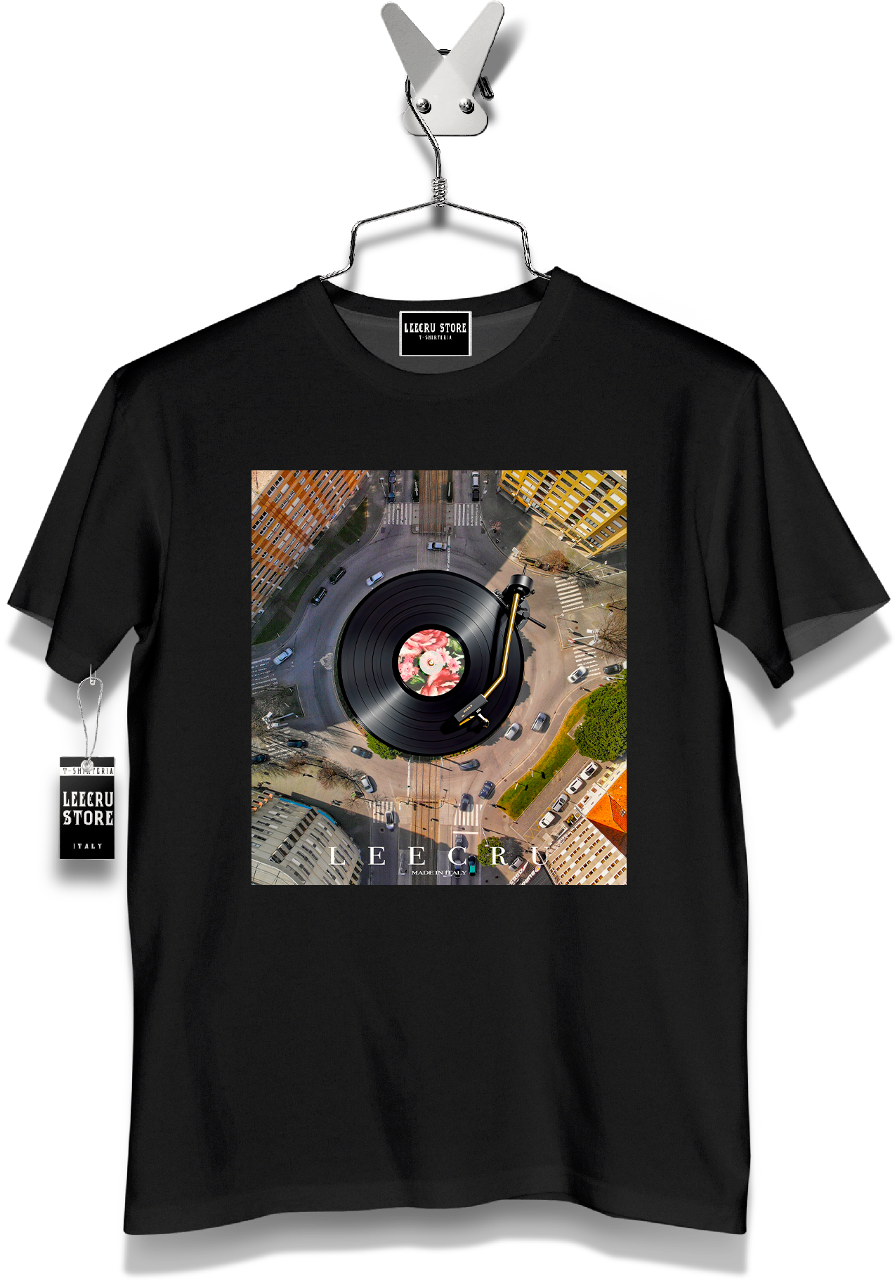 T-Shirt Leecru "Giradischi "