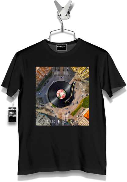 T-Shirt Leecru "Giradischi "