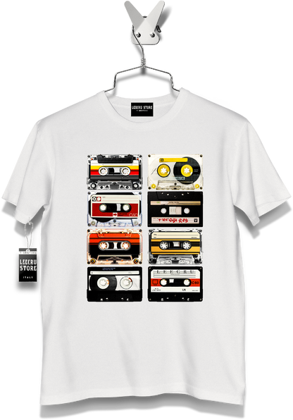 T-Shirt Leecru "Audiocassetta a colori "