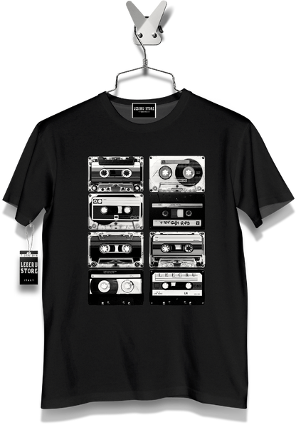 T-Shirt Leecru "Audiocassetta B&W "