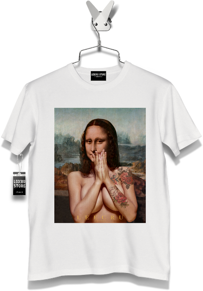 T-Shirt Leecru "Sexy Gioconda"