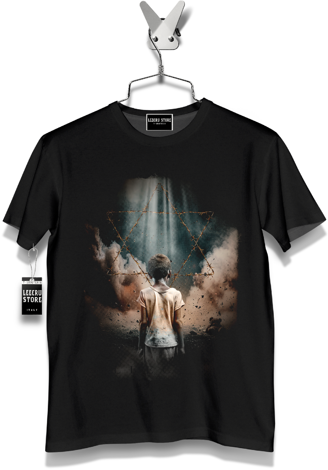 T-Shirt Leecru "Arte come denuncia: Una t-shirt (o una grafica) può diventare un manifesto di coscienza. "