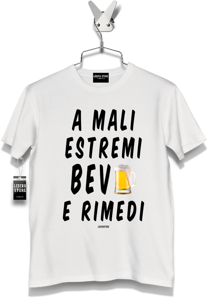 T-Shirt LeecruStore" A male estremi bevi e rimedi"