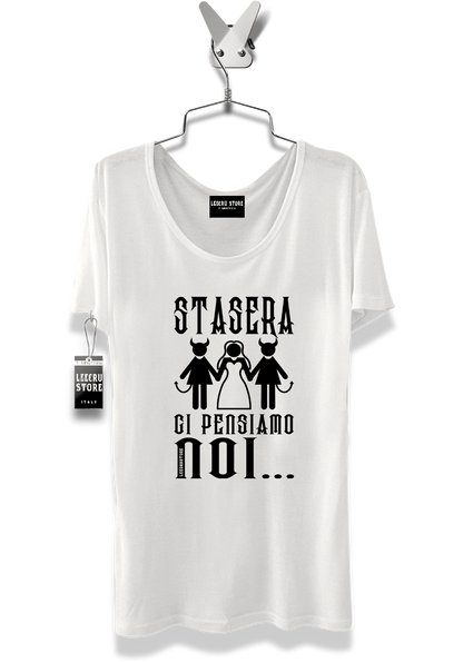T-Shirt LeecruStore" Stasera ci pensiamo noi "