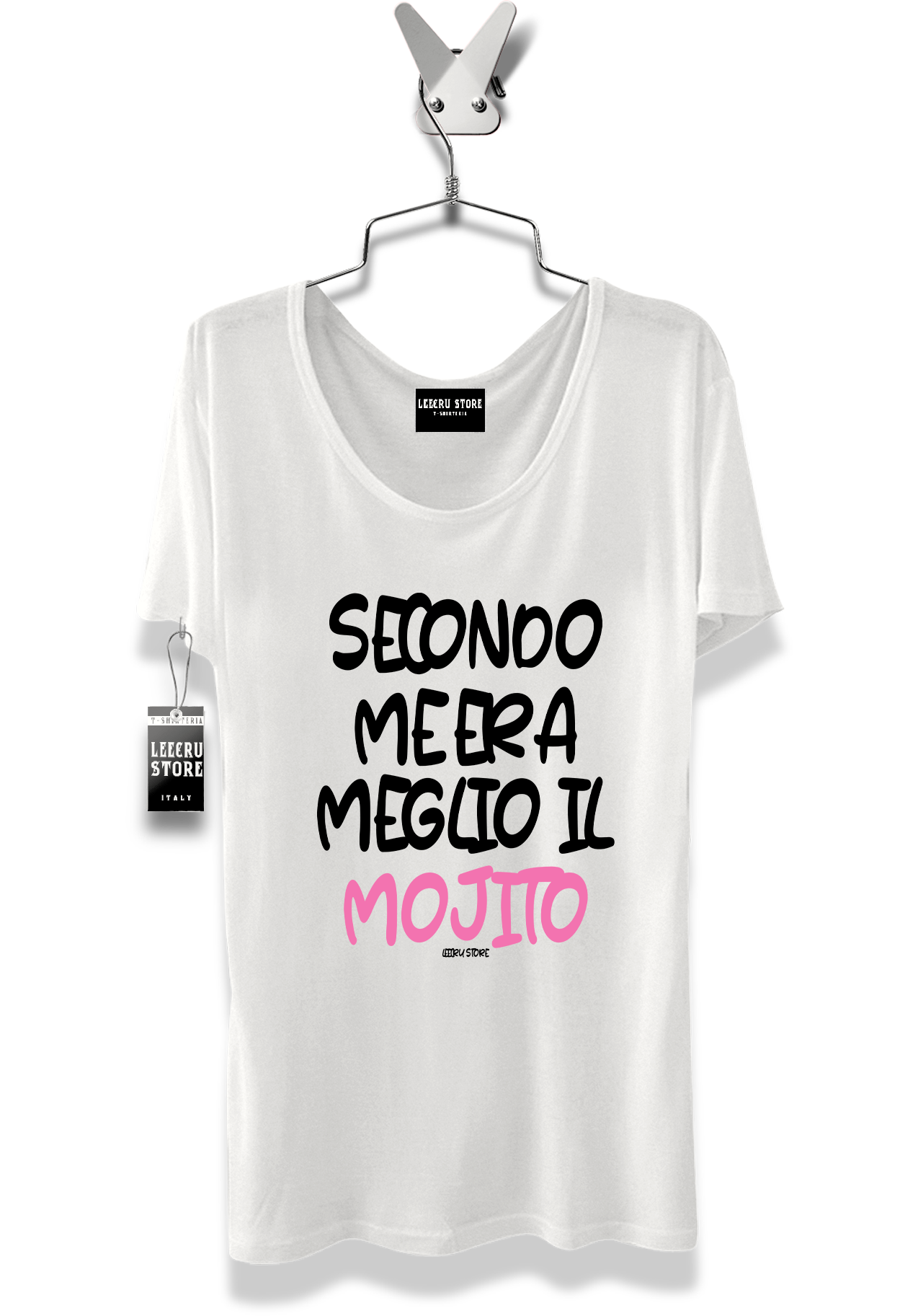 T-Shirt LeecruStore" Secondo me era meglio il mojito"