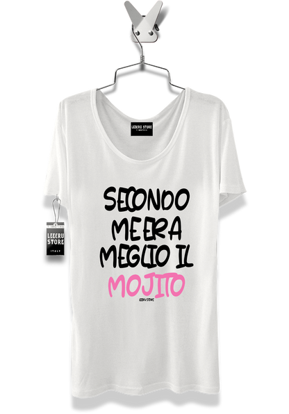 T-Shirt LeecruStore" Secondo me era meglio il mojito"