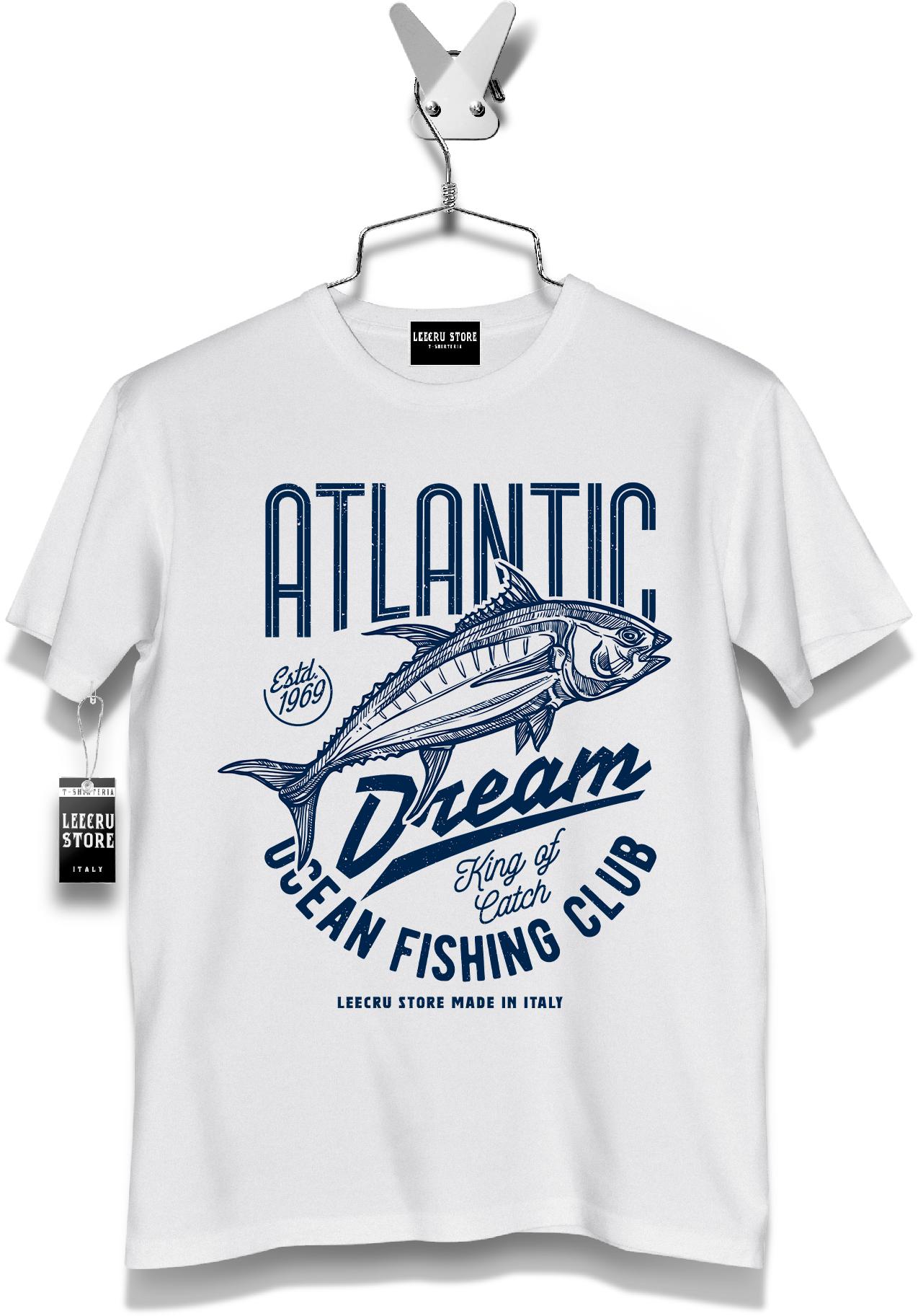T-Shirt LeecruStore" Atlantic dream ocean fishing club!"