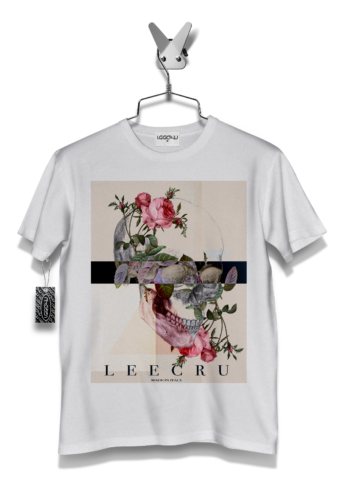 T-Shirt Leecru "TESCHIO E ROSA"