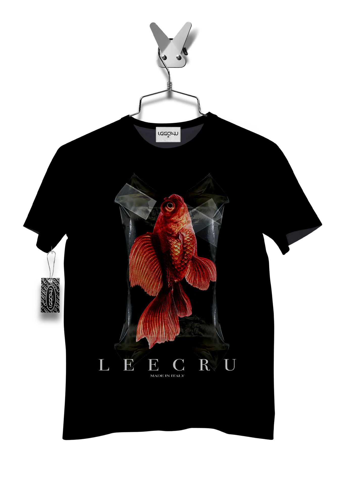 T-Shirt Leecru "PESCE ROSSO "